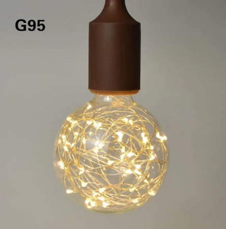 G95-Warm ST64 G95 LED лампа накаливания E27 3D LED лампа Эдисона сложная декоративная фейерверк весь день звезда декоративная лампа шаровой пузырь 3D - Цвет: G95-Warm