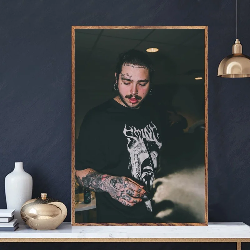 Günstig Post Malone Hip Hop Musik Kunst Leinwand Poster Home Wand Decor (Kein Rahmen)
