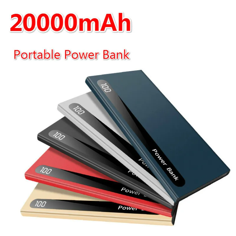 Портативное зарядное устройство 20000 мАч портативная Внешняя батарея
