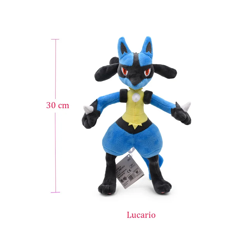 TAKARA TOMY Аниме Покемон кукла Torterra Snorlax Zeraora Rayquaza Charizard мультфильм чучела Peluche плюшевые игрушки Рождественский подарок - Цвет: Lucario
