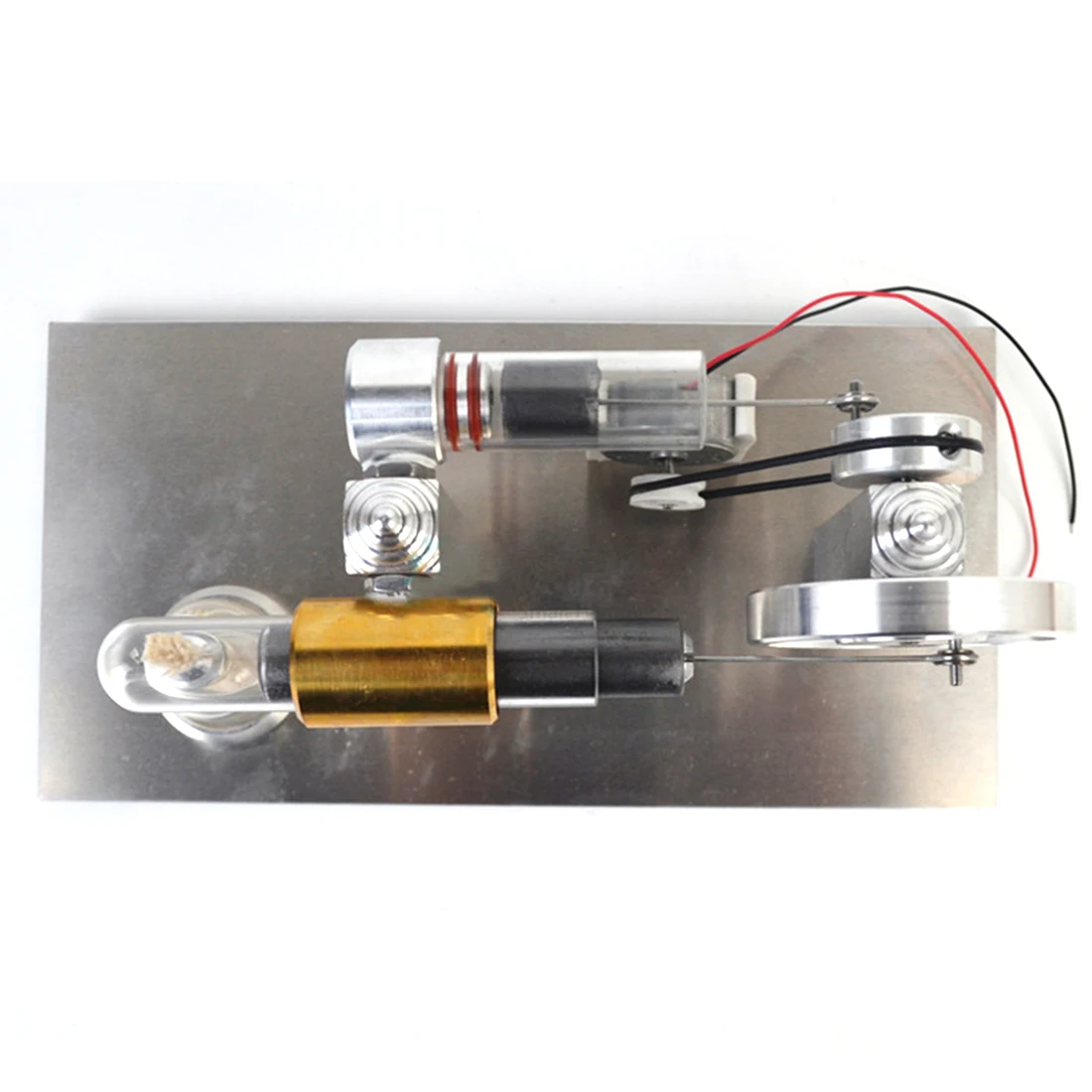 Metal Single-Cylinder Stirling Engine External Combustion Generator Model DIY Stem Engine Model