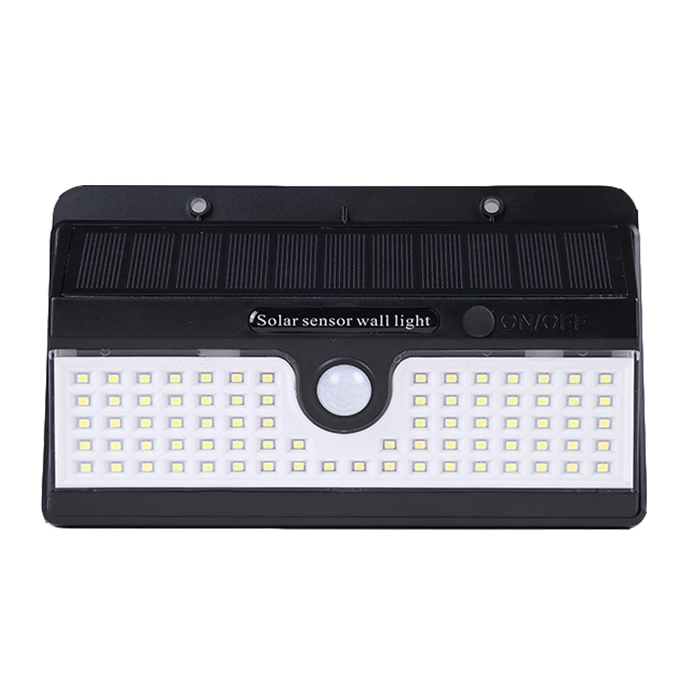 Движения PIR Сенсор 100LED солнца светильник Управление солнечной энергии настенный светильник двор путь домой гараж сад крыльцо 3-по бокам на солнечных батареях Мощность лампа