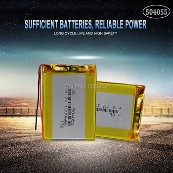 

2pc 1200mAh 3.7V 504055 Lithium Polymer Li-Po Rechargeable Battery For mp3 mp4 mp5 GPS DVR Bluetooth speaker toy Lipo cell