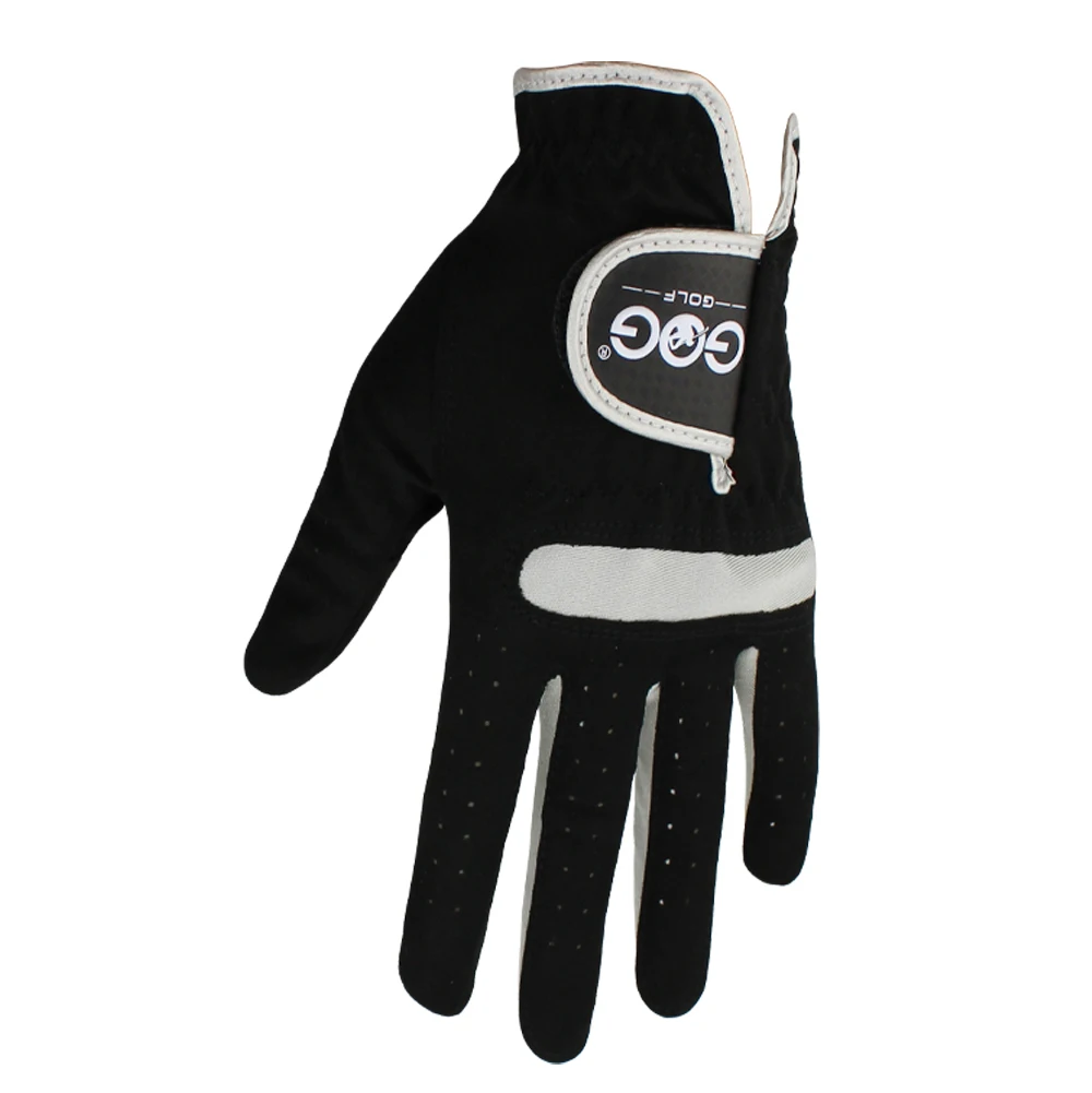 Мужские перчатки для гольфа бренд GOG Golf микро мягкое волокно Левая Правая рука перчатки для гольфа Цвет Черный Прямая поставка