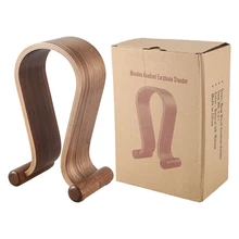 Universal Wooden Headphone Stand Headphone Headset Hanger Wall Hook PC Monitor Earphone Stand Rack Holder Stand Bracket