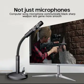 

USB Portable Microphone Desktop Computer Desktop Live Broadcast Business Office Computer Microphone For Laptop Tablet Cell Phone