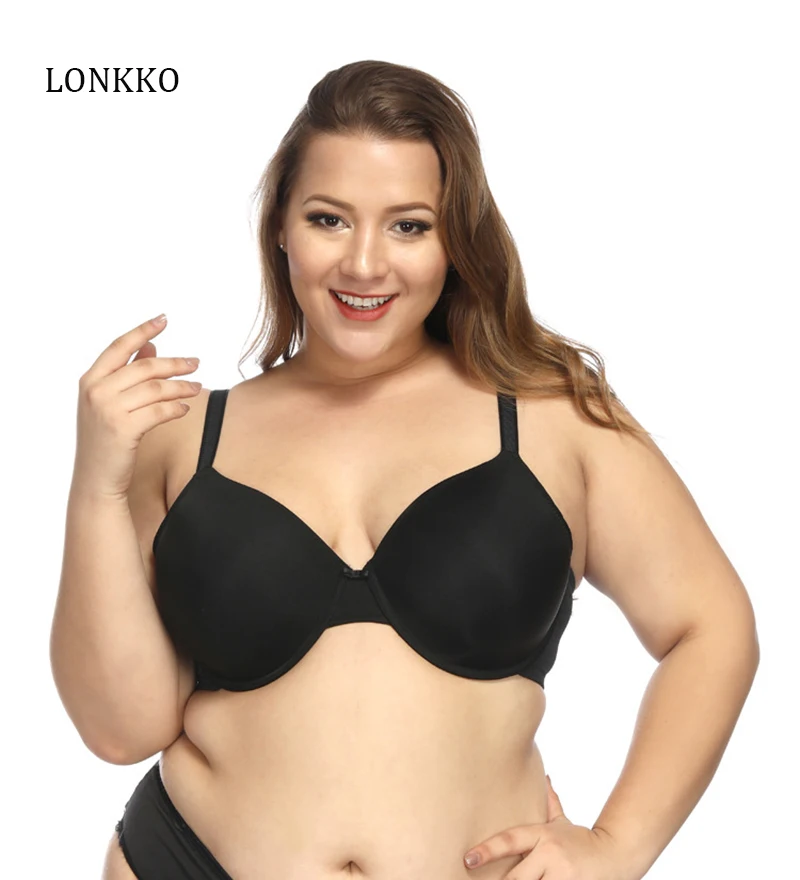LONKKO C DD DDD E F G H I J чашка размера плюс для женщин дамское дышащее Нижнее белье Женская мода пуш-ап бюстгальтер Комфорт Ультра тонкий
