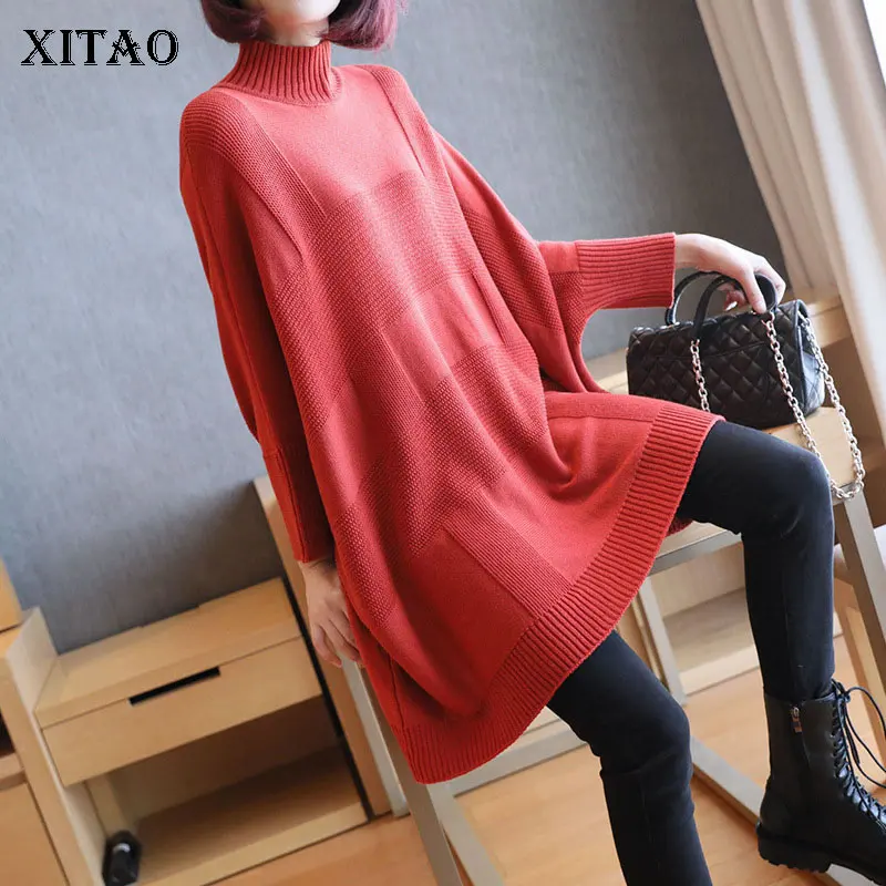 XITAO Korean Style Turtleneck Sweater Women Plus