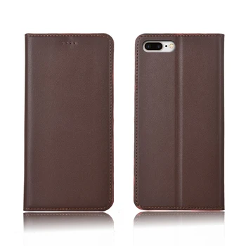 

Genuine Leather magnetic flip case card slot holder for iPhone 7 Plus case for iPhone 7 phone case funda standing leathe case