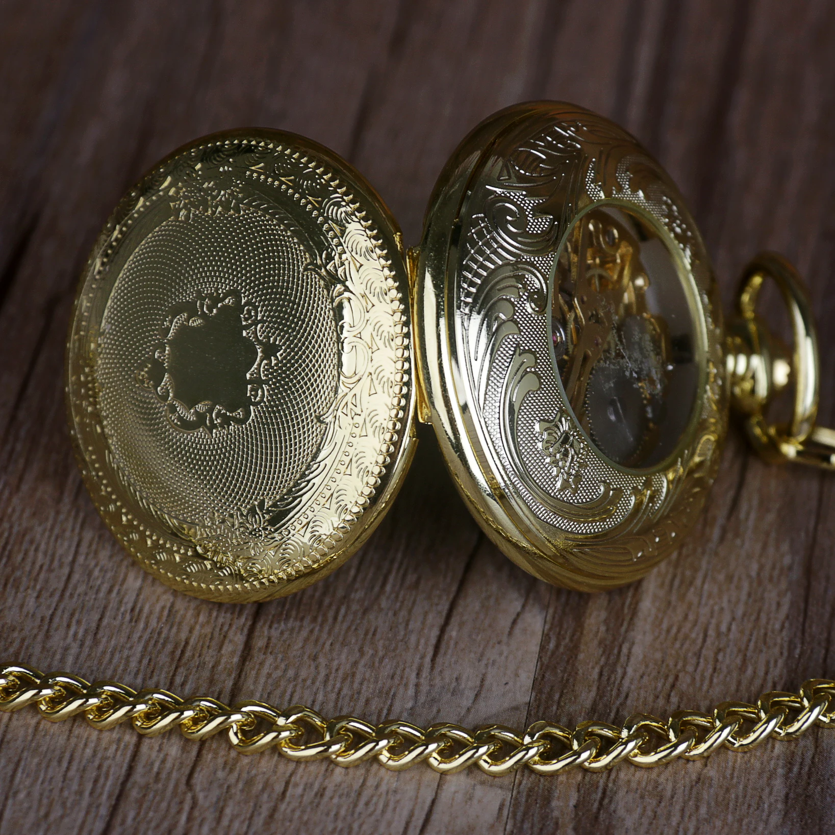 Роскошные Механические карманные часы с золотым покрытием для мужчин и женщин, золотые Подвесные часы с цепочкой, лучшие подарки