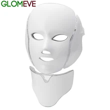 Светодиодный маска для лица 7 цветов фотон Электрический светодиодный маска против морщин, акне для удаления лица Омоложение кожи лица спа салон массажер