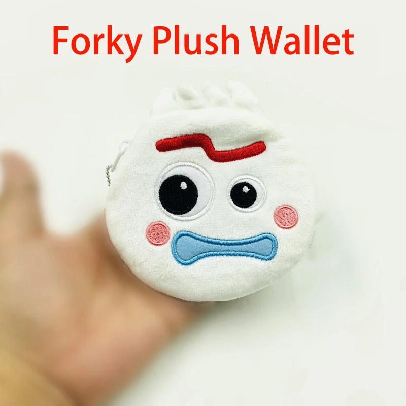 Movie Toy Story 4 Forky Soft Stuffed Doll Cartoon Mini Cute Plush Toys Key Chain Bag Accessories Car Keychain Christmas Gift - Цвет: plush wallet