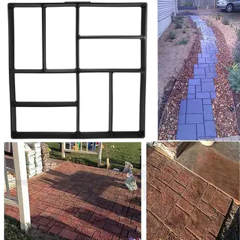 

40x40cm DIY Garden Path Mould Road Driveway Paving Brick Patio Concrete Slabs Path Garden Walk Maker Cement Brick Mold