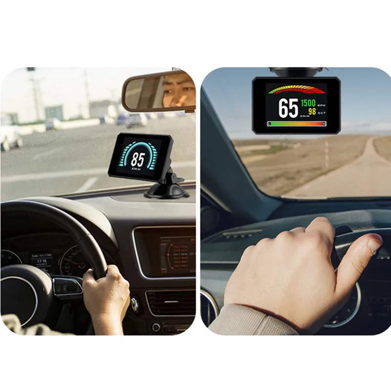 OBD2 Hud вверх дном HD TFT автомобиль скорость лобовое стекло проектор дисплей скорость метр Авто сигнализация OBD OBDii Температура масла воды датчик