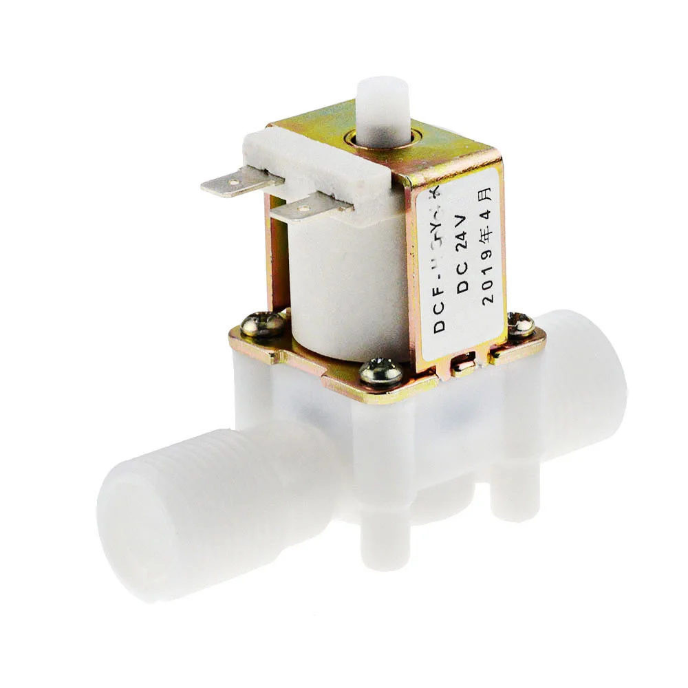 Нормально открытый 1/" пластиковый электромагнитный клапан DC 12V 24V Магнитный диспенсер для питьевой воды пневматический переключатель регулятора давления