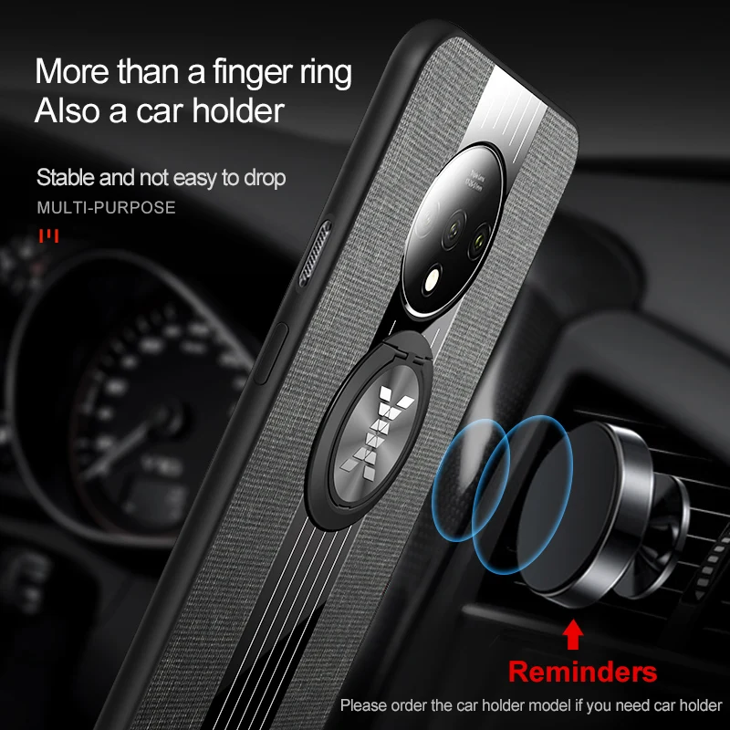 Роскошный чехол для телефона KONSMART Global OnePlus 7T Автомобильный держатель с кольцом для пальца благородный противоударный защитный чехол для One Plus 7T OnePlus7T