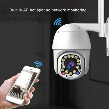 

17 LEDs 5x Zoom WiFi Camera HD 1080P 2.4G WiFi IP Camera 2MP IP66 Waterproof Outdoor Wireless PTZ Smart Home
