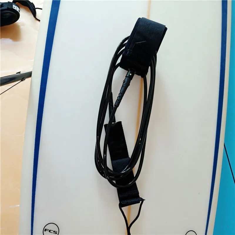 6-10feet 7mm Surfboard Leash Anti-lost TPU Double Swivels Straight Safe Rope Water Sports paddle board Leash