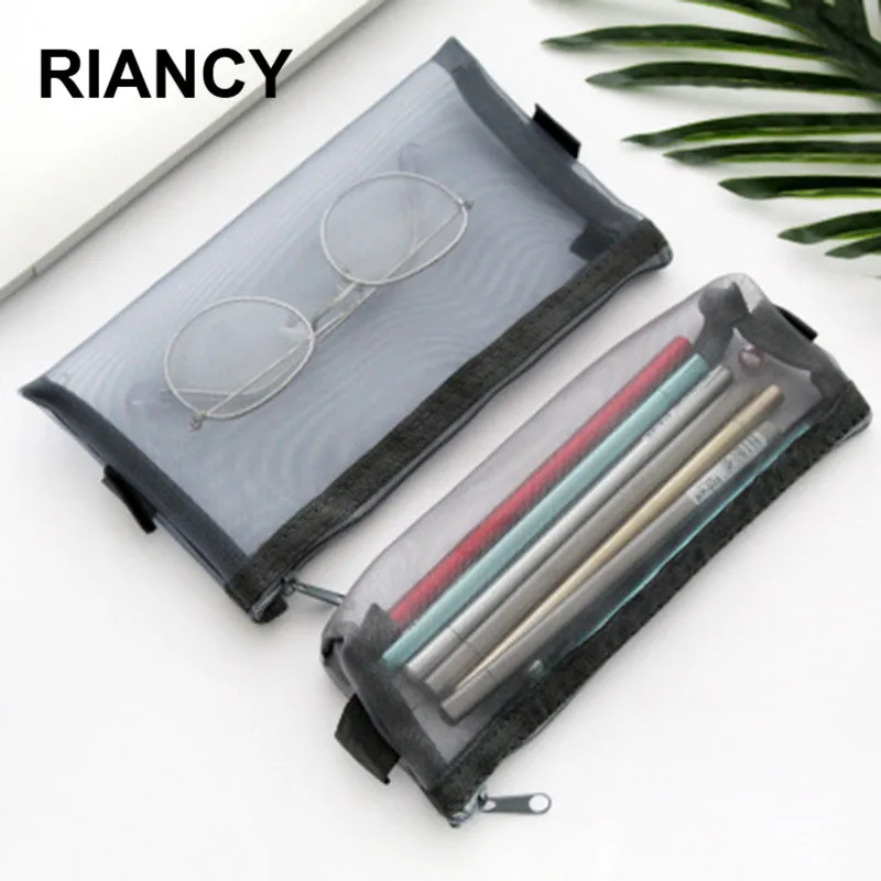 

Mesh Pencil cases pen case Cute pencilcase estuche escolar transparent pencil case school bag astuccio penne estuches 05093