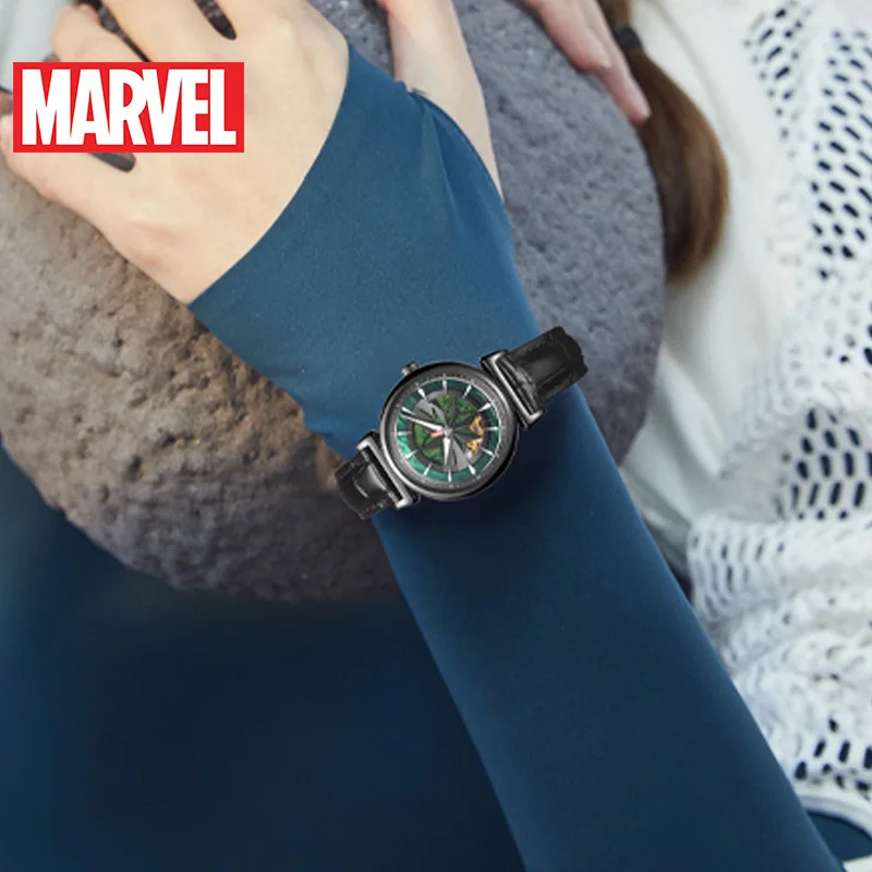 Disney Marvel Ms. механические часы сюрприз капитан ремень тренд часы Подарки для женщин автоматический самоветер Водонепроницаемость 5Bar