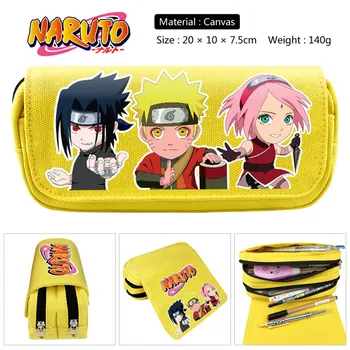

Naruto Hokage Ninja Red Cloud Canvas Zipper Pencil Wallet Purse Bags Boy Zipper Bog Girl Students Bags