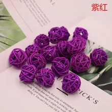 1 шт./3 см пурпурно-красный Рождественский ротанговый шар, декоративные колья и ветровые блесны, ярдплантатор, цветные колья, Декор для дома и улицы