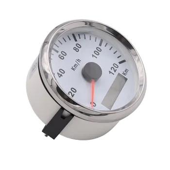 

85mm Marine GPS Speedometer Gauge 120km/h Waterproof IP67 GPS Speed Gauge for Car Truck Boat 12V 24V Red Blacklight
