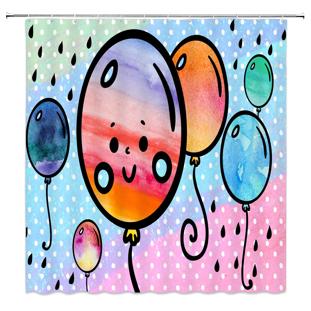 Детская занавеска для душа ванной из водонепроницаемого полиэстера с милым