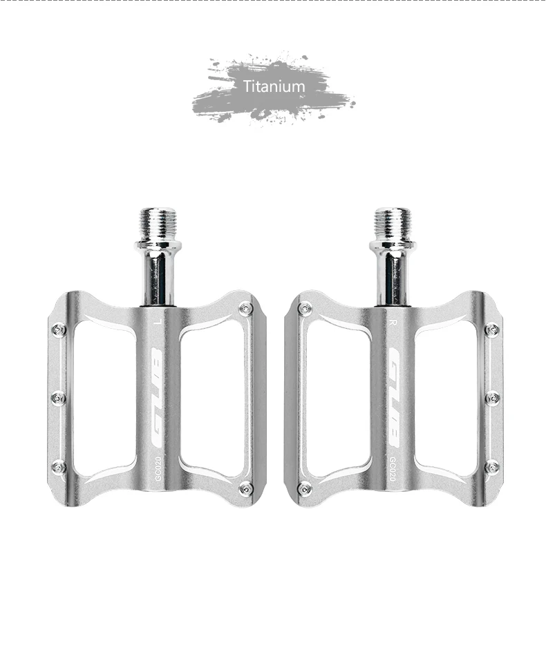 CNC Алюминий велосипедные педали DU+ Подшипники MTB дорожный велосипед профессиональная педаль 10 винтов противоскользящие велосипедные на плоской платформе педали для езды
