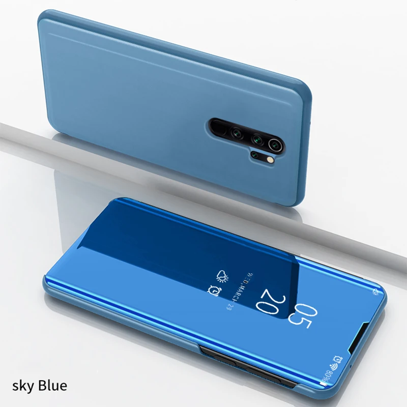 Blue Smart mi rror флип чехол для спортивной камеры Xiao mi Red mi Примечание 8 7 6 5 K20 Pro фотоаппаратов моментальной печати 7S 4X3 для mi Red mi 5 S2 4X Go 5A 6A 7 7A 5 Plus A2 Y1 чехол Крышка - Цвет: Blue
