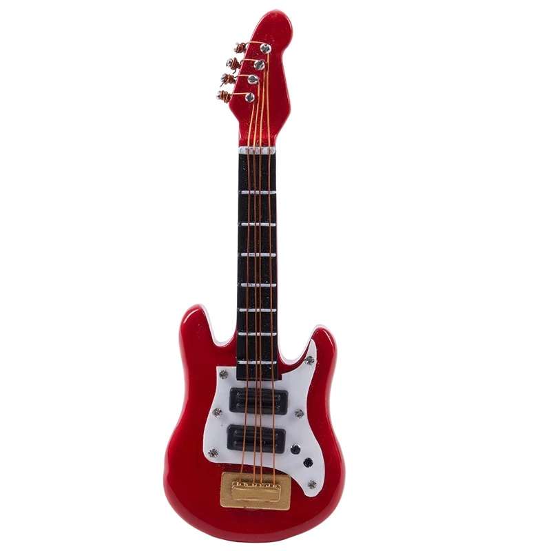 

1:12 Dollhouse Miniature Music Instrument Acoustic Guitar Red
