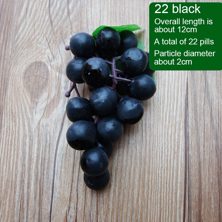1pcs black grape Искусственные Фрукты Вишня поддельные виноград моделирование оранжевый орнамент Craftware фотографии реквизит для украшения дома детская игрушка - Цвет: 1pcs black grape