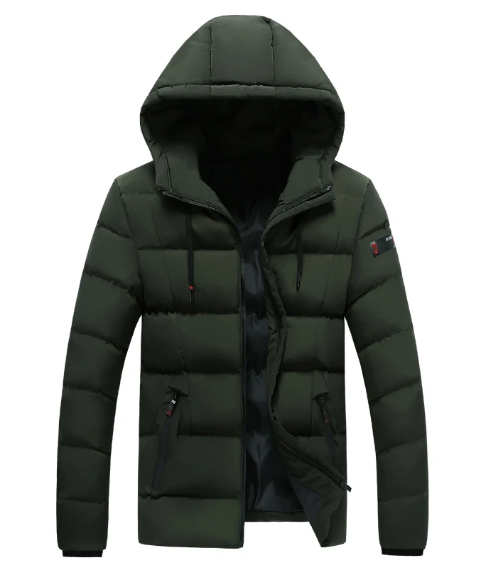 918-Military Зимняя мужская куртка размера плюс L~ 7XL 8XL, Толстая Теплая Повседневная ветровка, мужская верхняя одежда с капюшоном, пальто с хлопковой подкладкой - Цвет: 918-Military