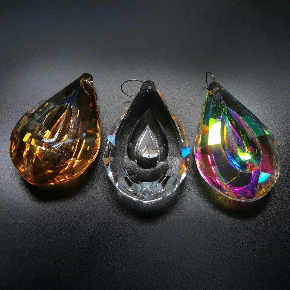 H& D хрустальная люстра призмы 3 шт. Кристалл Suncatcher Радуга производитель украшения дома свадебные украшения, аксессуары(76 мм Loquat