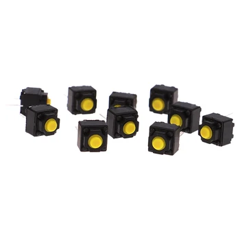 

10pcs Mute Button Silent Switch Wireless Mouse Wired Mouse Button Micro Switch Yellow Push Button Switch 6*6*7.3mm