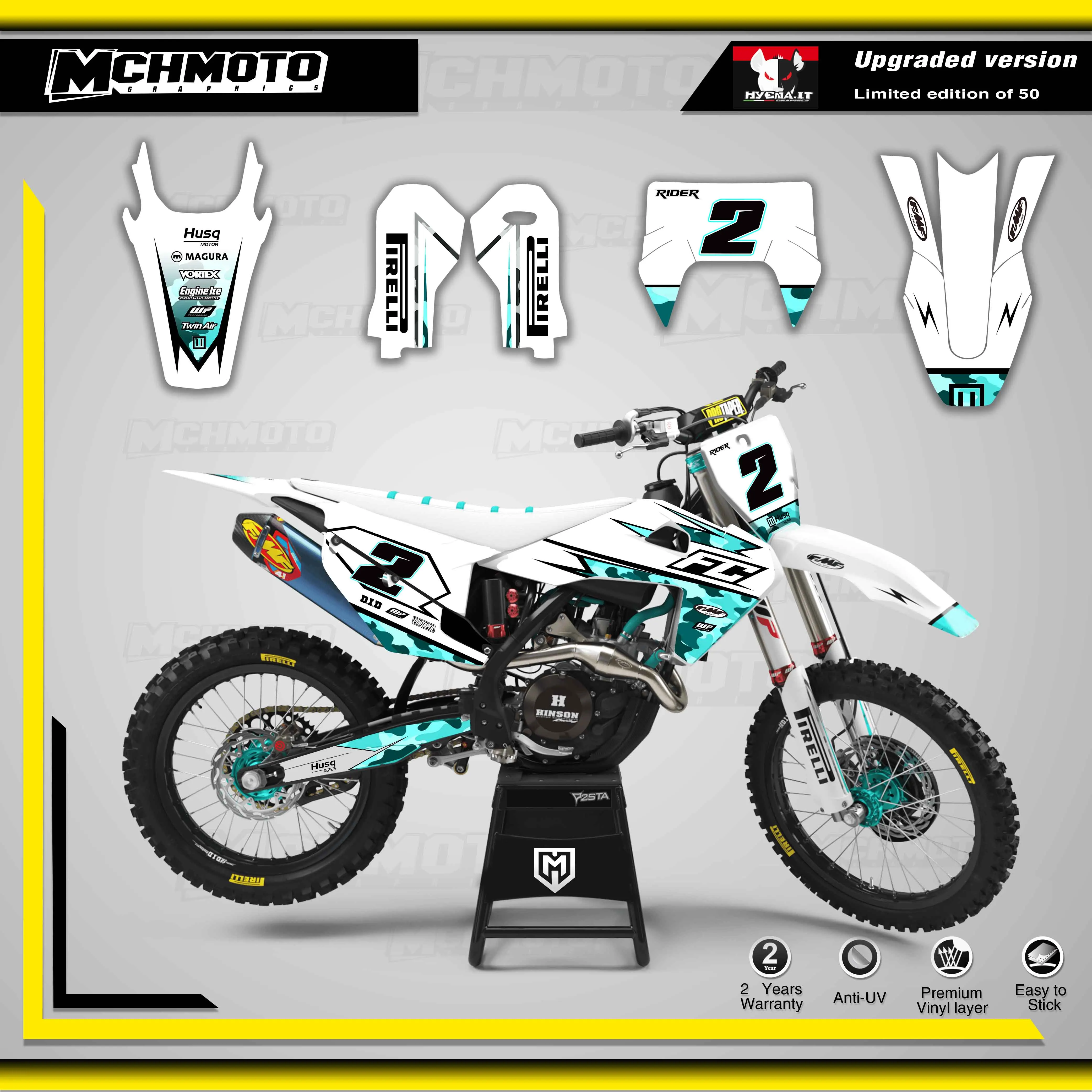 Husqvarna  TC 85 2018 2019 '18 '19 MX SCRUB Grafik Dekor-Set SCRUB motocross 