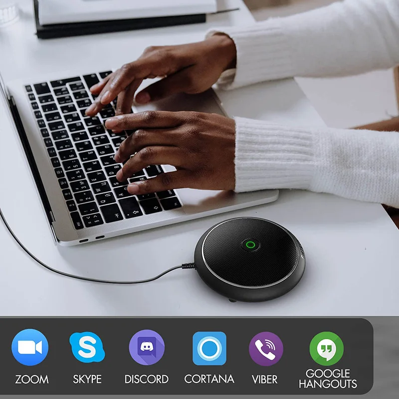 Фото Микрофон для конференций, CMTECK USB компьютер Micro CM003, функция отключения звука, многонаправленный микрофон для ноутбуков и ПК №3