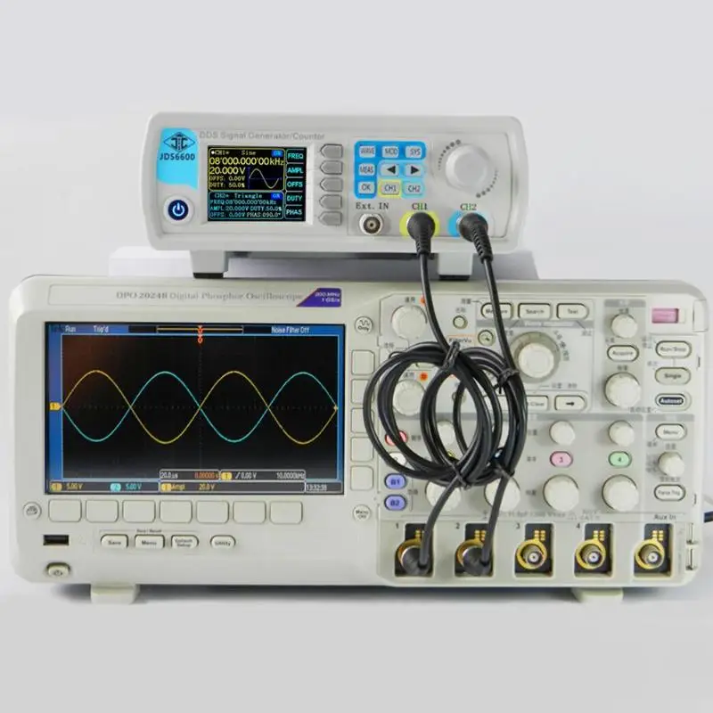 JDS6600 Series Digital Control Dual-Channel Frequency MeterDDS Function Signal Generator Arbitrary Sine Waveform Frequency Meter