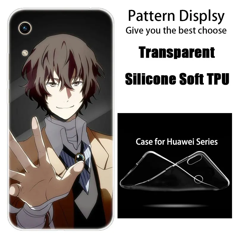 Силиконовый чехол для аниме Bungou Stray Dogs Dazai Osamu для huawei Honor 9X 8A 7A 20 Pro 7X8X7 S 8S 9 10 Lite View 20 20i 10i Play - Цвет: 006