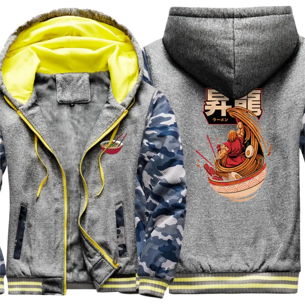 

Dragon Ball Print 2020 New Arrival Camouflage Mens Raglan Thicken Jackets Long Sleeve Keep Warm Tops Leisure Hipster Hombre