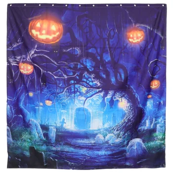 

1Pc Decorative Bath Curtain Waterproof Bath Curtain Halloween Shower Curtain