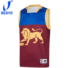 RESYO FOR Brisbane Lions Мужская Домашняя футболка для регби Гернси, Спортивная футболка S-5XL
