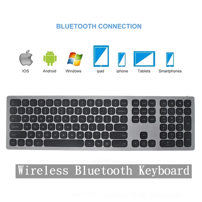 110 Keys Wireless Bluetooth Keyboard Mini Mechanical Gaming Type-C Rechargeable Keyboard For Tablet Laptop Phone Gamers Windows