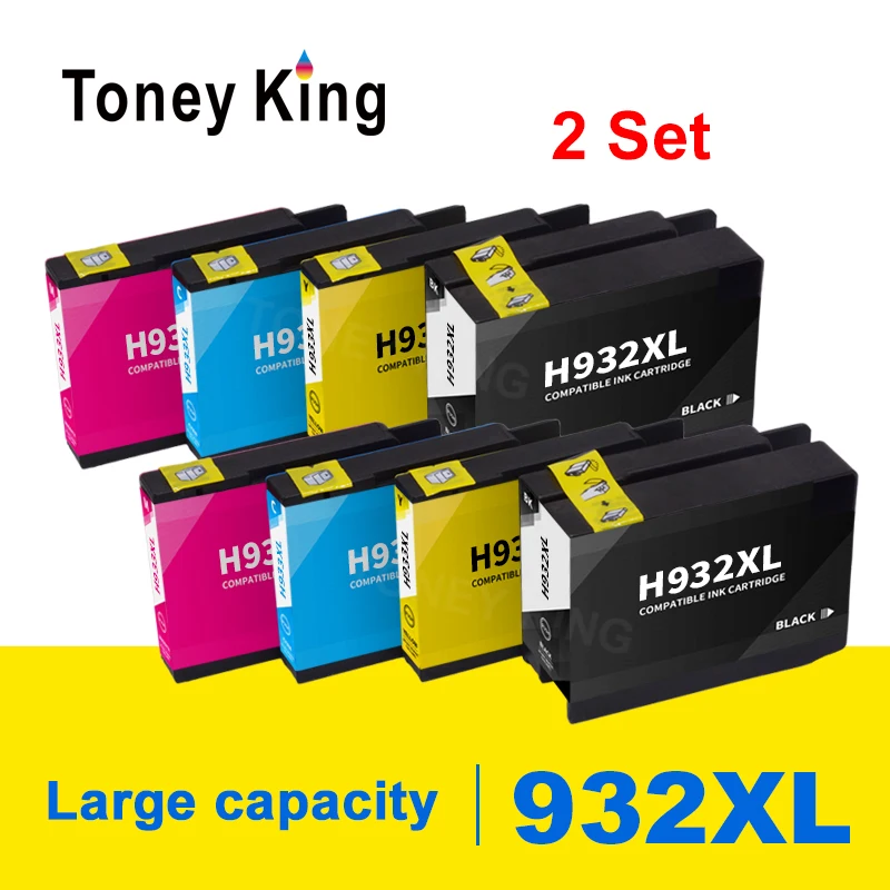 

Toney King For HP 932 933 932XL 933XL Compatible Ink Cartridge For HP Officejet 6100 6600 6700 7110 7610 7612 7510 7512 Printer