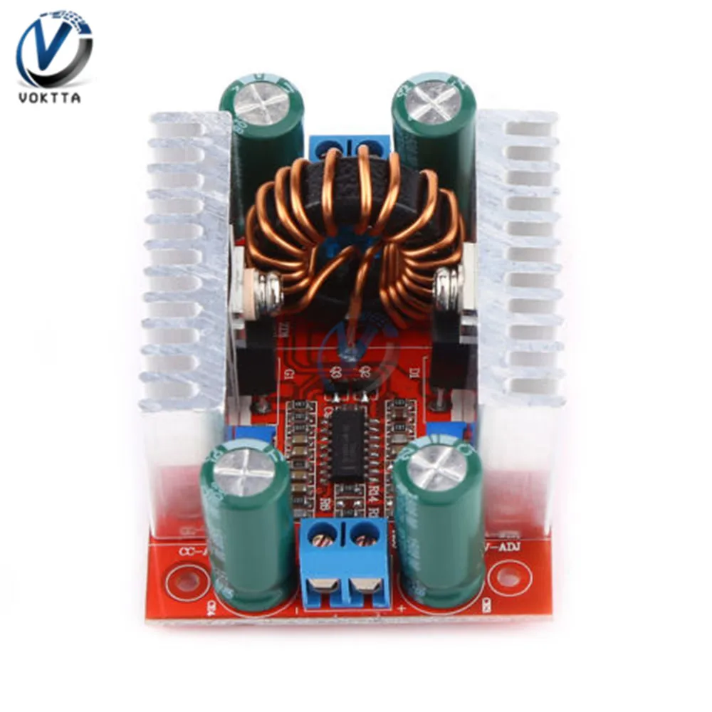 400W 15A DC-DC повышающий преобразователь постоянного тока Step Up трансформаторный источник энергии Напряжение регулятор постоянного Мощность теплоотвод 8,5 с v-образным вырезом с алюминиевой крышкой, 50В для 10-60V