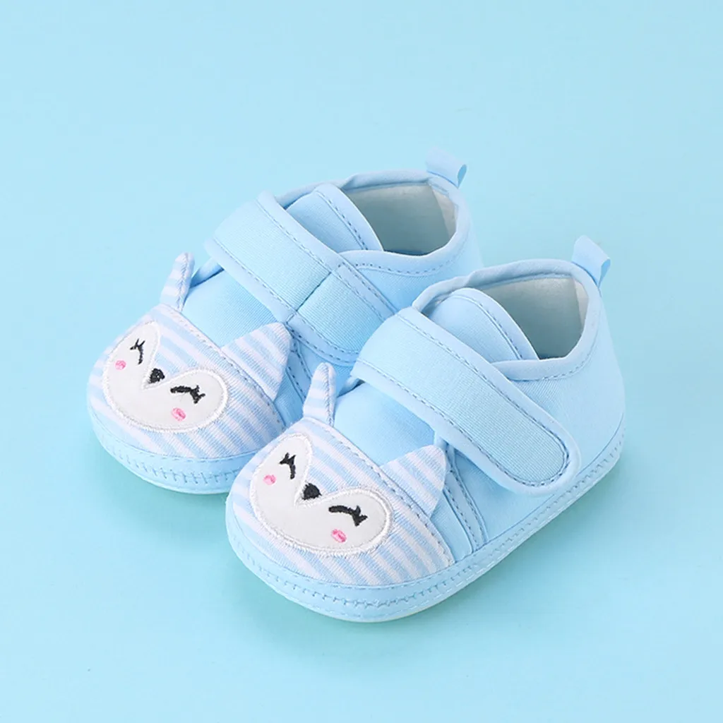 Теплый для новорожденного обувь осень первые ходунки дети девочки мальчики мода мультфильм мягкий первый ходьбе малыша обувь#902 - Цвет: BU