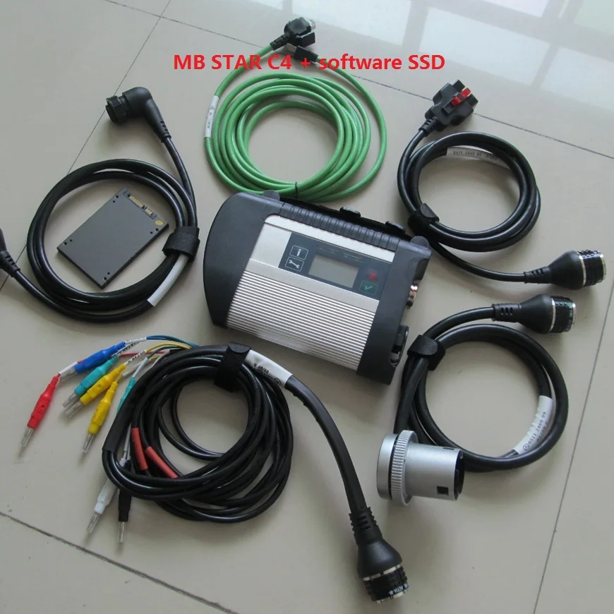 Star diagnosis C4 SD Подключение компактный 4 MB автомобильный грузовик диагностический инструмент+ Программное обеспечение hdd ssd,12 V+ dell d630 ноутбук использовать напрямую - Цвет: C4-360G software SSD