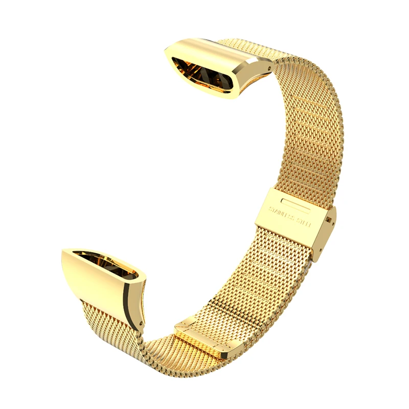 Mijobs для huawei Band 3 браслет для huawei Band 3 pro ремешок металлический ремешок для часов из нержавеющей стали умные аксессуары - Цвет: gold