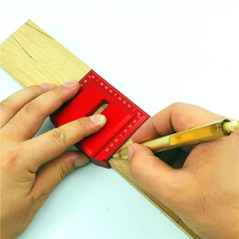 DIY калибровочный инструмент для маркирования древесины 45/90 градусов под прямым углом линейка, измерительный инструмент поддержка прямой доставки