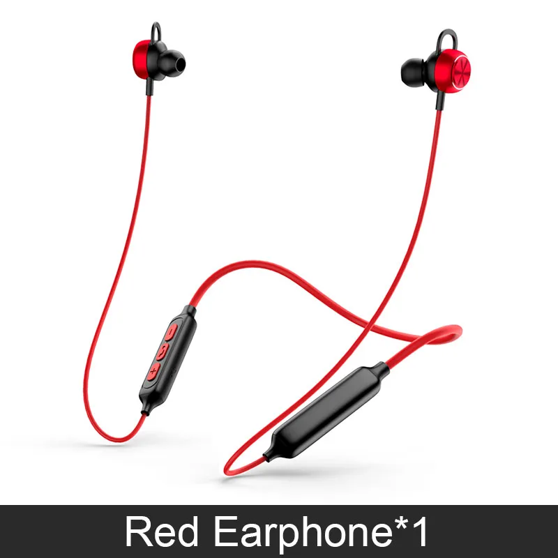 Red PTM X2 беспроводные Bluetooth наушники, стерео игровая гарнитура, спортивные наушники-вкладыши с микрофоном, наушники с шумоподавлением для всех телефонов - Цвет: Red